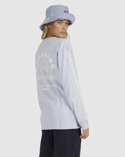 2 Lost In 73 Long Sleeve Oversized T-Shirt Blue UBJZT00263 Billabong