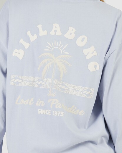 3 Lost In 73 Long Sleeve Oversized T-Shirt Blue UBJZT00263 Billabong