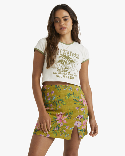 1 On Vacay Baby Tee T-Shirt White UBJZT00339 Billabong