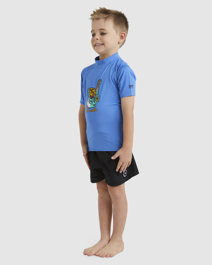 1 GROMS STRAYA RF SS Blue UBTWR03003 Billabong