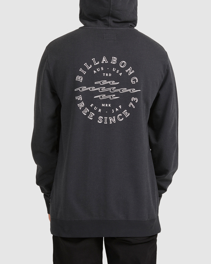 3 Big Wave Dan Pullover Hoodie Black UBYFT00110 Billabong