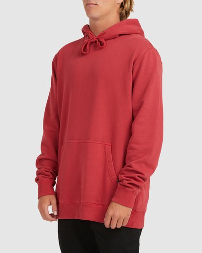 2 Overdyed Pop Pullover Hoodie Red UBYFT00112 Billabong