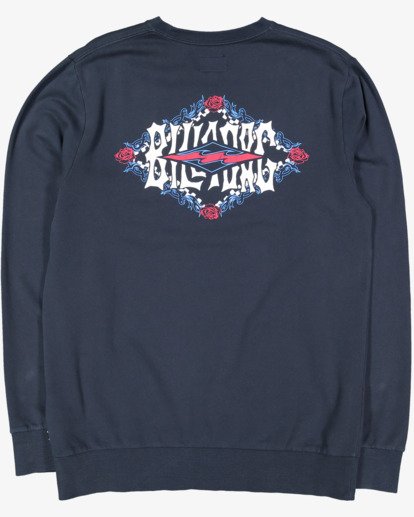 6 Shadow Diamond Crewneck Sweatshirt Blue UBYFT00129 Billabong