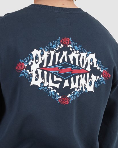 4 Shadow Diamond Crewneck Sweatshirt Blue UBYFT00129 Billabong