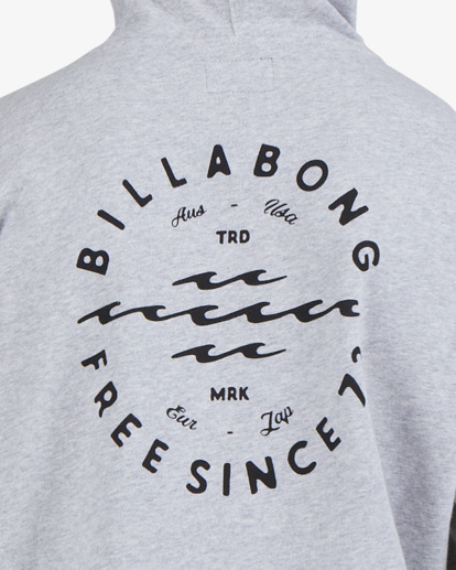 3 Big Wave Daz Hoodie Grey UBYFT00202 Billabong