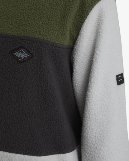 4 Boundary Mock Snap Pullover Grey UBYFT00222 Billabong