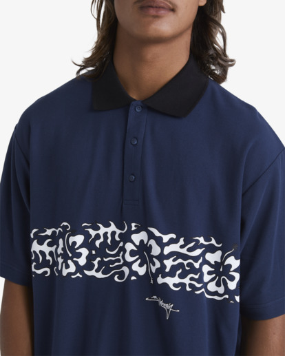 3 Backbeach Polo T-Shirt Blue UBYKT00147 Billabong