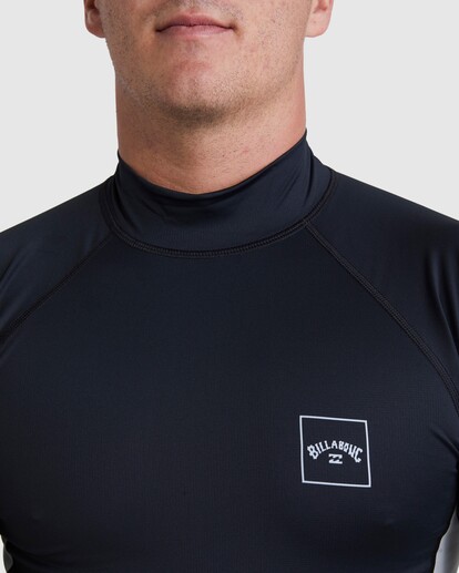 3 Airlite Stacked Rash Vest Black UBYWR00131 Billabong