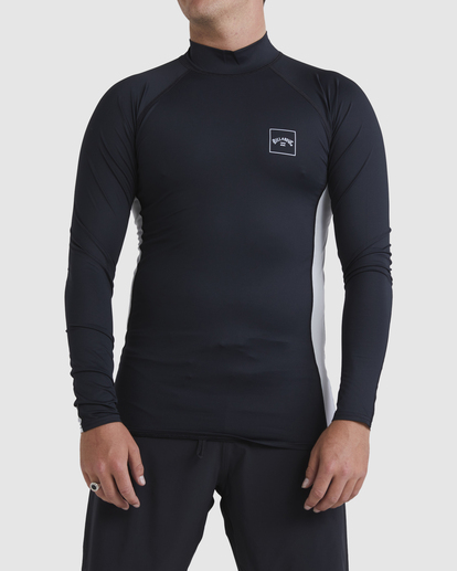0 Airlite Stacked Rash Vest Black UBYWR00132 Billabong