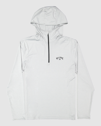 4 Shoreline 1/4 Zip Hooded Rash Vest Grey UBYWR03003 Billabong
