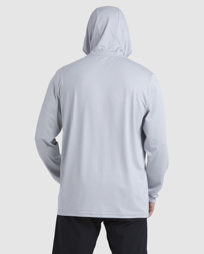 2 Shoreline 1/4 Zip Hooded Rash Vest Grey UBYWR03003 Billabong