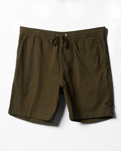 5 Beach Days Layback Twill Elastic Waist Walkshorts 18.5" Multicolor UBYWS00112 Billabong