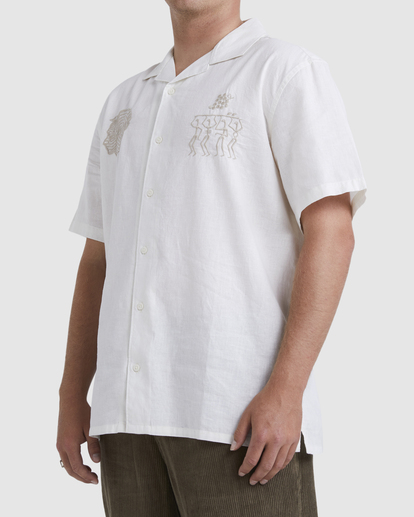 1 Pilpeled Tribe Hemp Vacay Shirt White UBYWT00116 Billabong