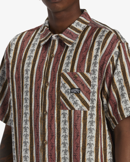 Chemise Huk Diamond Back Manches Courtes Snap - Blanche, Taille XL - Pêche