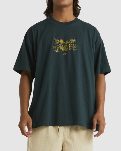1 Down Under T-Shirt Green UBYZT00501 Billabong