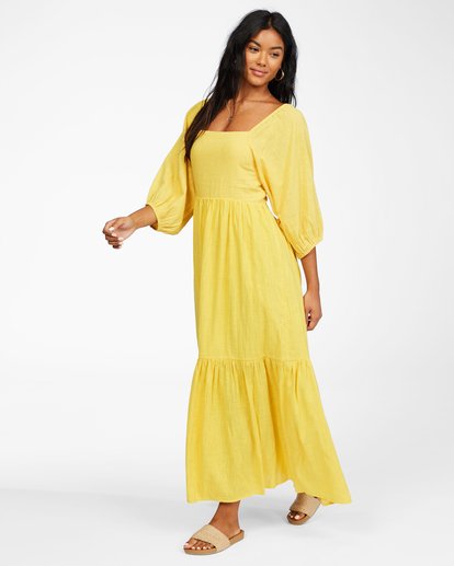 Billabong yellow 2024 maxi dress