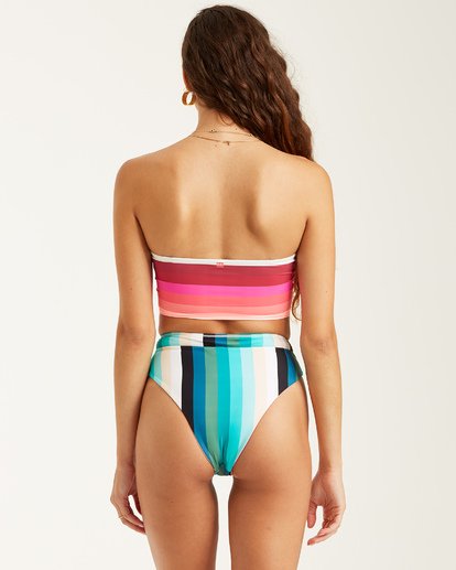 2 Sol Stripes Reversible Rise Bikini Bottom Multicolor XB312BSO Billabong