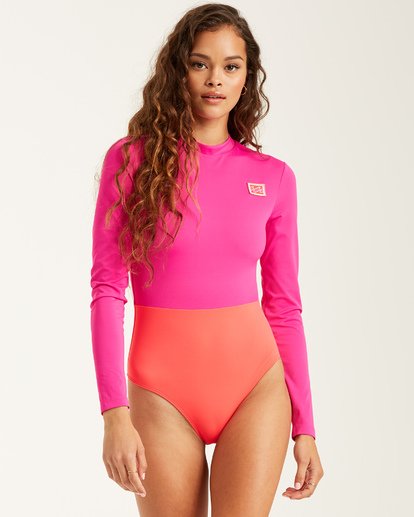 2 Born 4 Sun Long Sleeve Swimsuit Grey XR052BBO Billabong