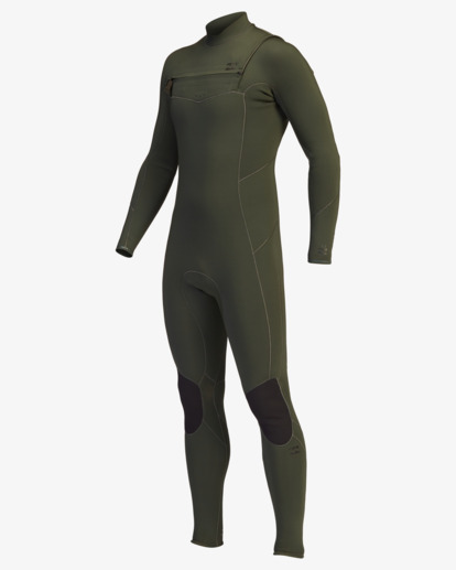 0 4/3mm Absolute 2021 - Neoprenanzug mit Reißverschluss auf der Brust für Männer Braun Z44M18BIF1 Billabong