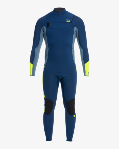 0 5/4mm Absolute 2021 -  Neoprenanzug mit Reißverschluss auf der Brust für Männer Blau Z45M18BIF1 Billabong