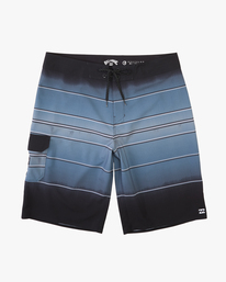 0 Boys' All Day Stripe Pro Boardshorts 18" Grey ABBBS00105 Billabong