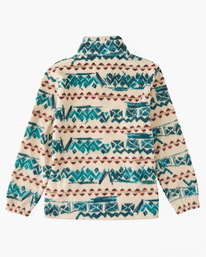 1 Boy's Boundary Mock Neck Fleece Pullover Brown ABBFT00133 Billabong