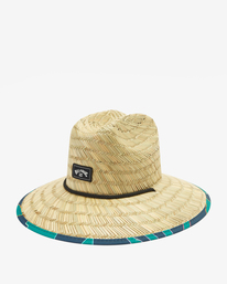 billabong, Boy's Tides Print Straw Lifeguard Hat, DEEP TEAL (dta) TIDES PRINT ABBHA00120