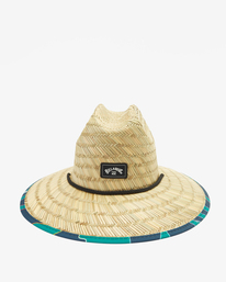 1 Boy's Tides Print Straw Lifeguard Hat Blue ABBHA00120 Billabong