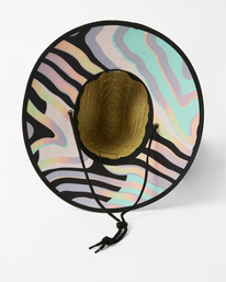 3 Boy's Tides Print Straw Lifeguard Hat Green ABBHA00120 Billabong