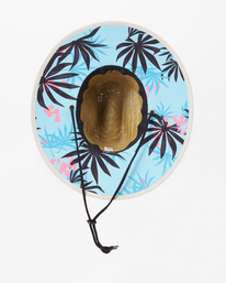 3 Boy's Tides Print Straw Lifeguard Hat Blue ABBHA00120 Billabong