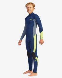0 Boys' 3/2 Absolute Back Zip Full Wetsuit Blue ABBW100116 Billabong