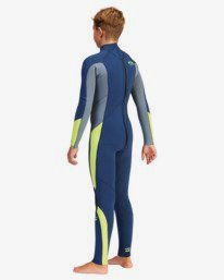 2 Boys' 3/2 Absolute Back Zip Full Wetsuit Blue ABBW100116 Billabong
