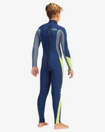 4 Boys' 3/2 Absolute Back Zip Full Wetsuit Blue ABBW100116 Billabong