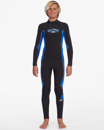 1 Boy's 3/2 Absolute Back Zip Full Wetsuit Blue ABBW100126 Billabong