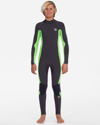 3 Boy's 4/3 Absolute Back Zip Full Wetsuit Green ABBW100127 Billabong