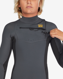 4 Boy's 3/2 Absolute Chest Zip Full Wetsuit Purple ABBW100129 Billabong