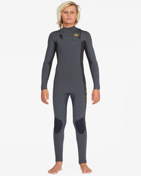 1 Boy's 3/2 Absolute Chest Zip Full Wetsuit Purple ABBW100129 Billabong