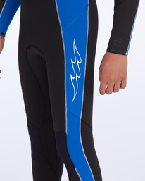 6 Boy's 3/2 Absolute Chest Zip Full Wetsuit Blue ABBW100129 Billabong