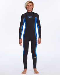 1 Boy's 3/2 Absolute Chest Zip Full Wetsuit Blue ABBW100129 Billabong