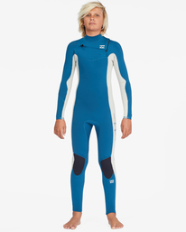 1 Boy's 3/2 Absolute Chest Zip Full Wetsuit Black ABBW100129 Billabong