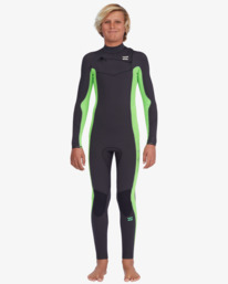 1 4/3mm Absolute Combinaison de surf zip poitrine pour Garçon 8-14 Vert ABBW100130 Billabong