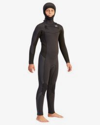 5 5/4 Boy's Absolute Hooded Wetsuit Black ABBW200100 Billabong