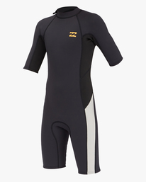 billabong, Boys' 2/2 Absolute Back Zip Short Sleeve Spring Suit, BLACK ROCK (kyh0) 202 BOYS ABSOLUTE BZ SS FL SPR ABBW500107