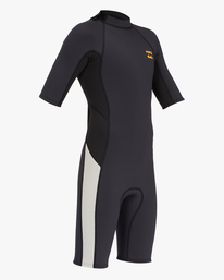 1 Boys' 2/2 Absolute Back Zip Short Sleeve Spring Suit Black ABBW500107 Billabong