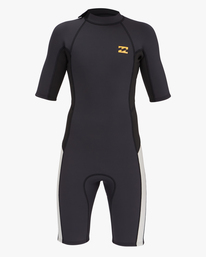 2 Boys' 2/2 Absolute Back Zip Short Sleeve Spring Suit Black ABBW500107 Billabong