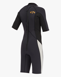 3 Boys' 2/2 Absolute Back Zip Short Sleeve Spring Suit Black ABBW500107 Billabong