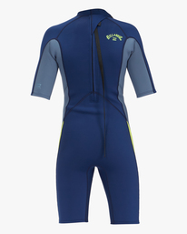 billabong, Boys' 2/2 Absolute Back Zip Short Sleeve Spring Suit, NAVY (nvy) 202 BOYS ABSOLUTE BZ SS FL SPR ABBW500107