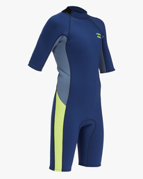 1 Boy's 2/2 Absolute Back Zip Short Sleeve Spring Suit Blue ABBW500107 Billabong