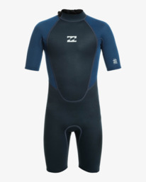 billabong, 2/2mm Intruder - Traje de Surf de Primavera con Manga Corta y Cremallera en la Espalda para Chicos, NAVY (nvy) 2/2mm Intruder - Back Zip Short Sleeve Spring Suit for Boys ABBW500111