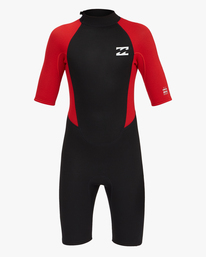 2 2/2mm Intruder - Springsuit Back Zip manches courtes pour Garçon Rouge ABBW500111 Billabong